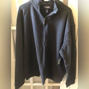 Mens premier international sweater pullover with half zip gray in size 2XL